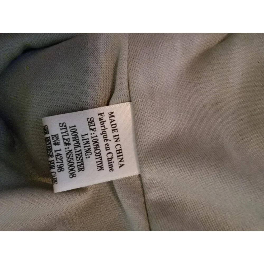 New In Olive Green Button Front Tiered Skirt L Cotton - Picture 5 of 5